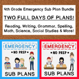 4th Grade Emergency Sub Plan Bundle (2 FULL days!)
