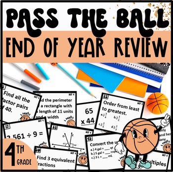 Preview of 4th Grade End of Year Math Review - 4th Grade Math Review Game