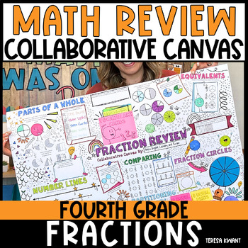 Preview of 4th Grade Math Review Fraction Skills & Fun Standardized Test Prep Activity