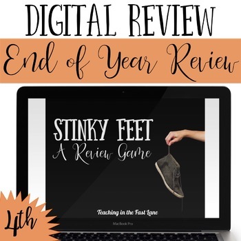Preview of 4th Grade End of Year Math Review Game - Stinky Feet Math Spiral Review Activity