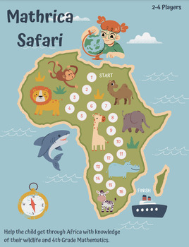 Preview of 4th Grade End of Year Math Review: Mathrica Safari