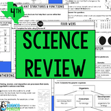 4th Grade End of Year Science Review | Printable Worksheet