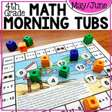 4th Grade End of the Year Math Morning Tubs - May Work Bins
