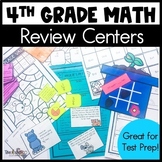4th Grade End of the Year Math Review Centers | Test Prep 