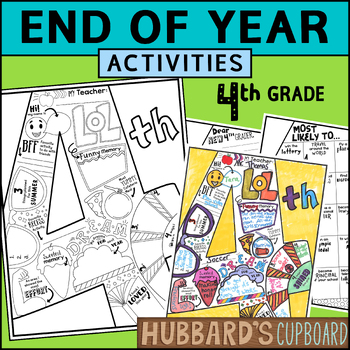 Preview of 4th Grade End of Year Memory Book Activities Writing Prompts Last Day of School