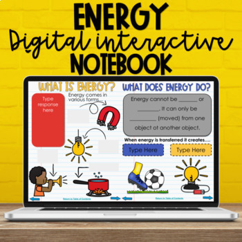 Preview of 4th Grade Energy Digital Interactive Notebook - NC Science Standard 4.P.3