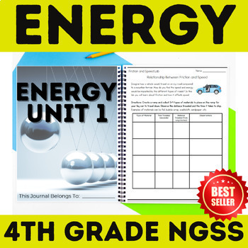 Preview of 4th Grade Energy Unit -Kinetic and Potential Digital Printable Curriculum NGSS