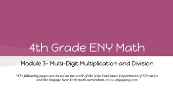 Preview of 4th Grade Engage NY Math Module 3 Topic A- Lessons 1 -3 (Bundle)