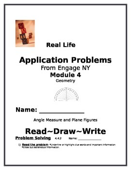 Preview of 4th Grade: Engage NY Module 4 Application Problems, Read:Draw:Write Template