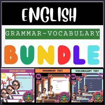 Preview of 4th Grade End of year English Mastery Bundle: Grammar, Vocabulary, and English