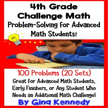 4Th Grade Problem Solving For Advanced Math Learners, 20 Weeks Of Enrichment!