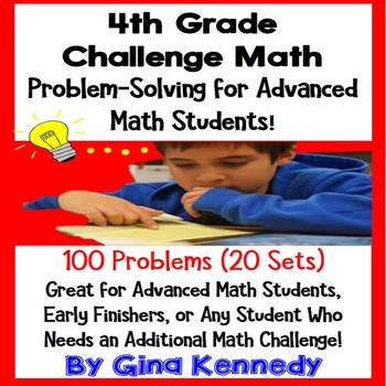 Preview of 4th Grade Problem Solving for Advanced Math Learners, 20 Weeks of Enrichment!