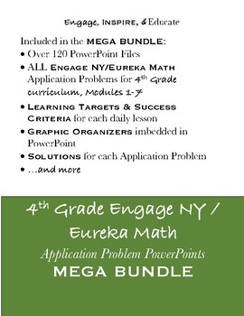 Preview of 4th Grade Eureka/Engage NY Application Problems MEGA BUNDLE (Distance Learning)