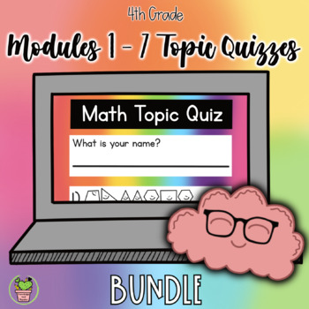 Preview of 4th Grade Engage NY Google Form Topic Quiz BUNDLE