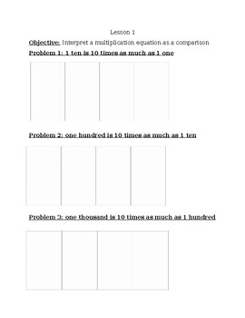 Preview of 4th Grade Eureka Math TEKS Edition Module 1 Student Notes