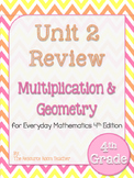 4th Grade Everyday Math Unit 2 Review/Study Guide- 4th Edition