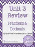 4th Grade Everyday Math Unit 3 Review/Study Guide - 4th Edition