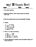 4th Grade Everyday Math Unit 4 Review - Same Format as Test