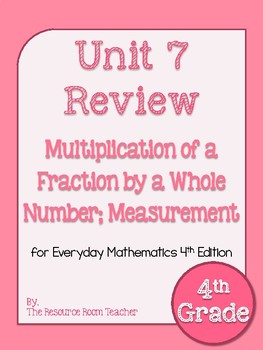 Preview of 4th Grade Everyday Math Unit 7 Review/Study Guide - 4th Edition