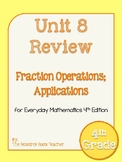 4th Grade Everyday Math Unit 8 Review/Study Guide - 4th Edition