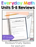 4th Grade Everyday Math Units 5-8 Review/Study Guide BUNDLE!