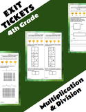 4th Grade Exit Ticket - Set 2 - Multiplication and Division