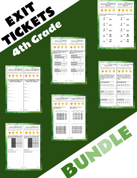 Preview of 4th Grade Exit Tickets - BUNDLE - ALL 7 Sets