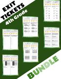 4th Grade Exit Tickets - BUNDLE - ALL 7 Sets