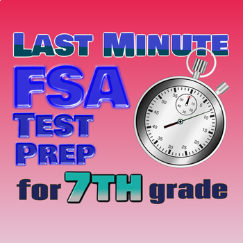 Preview of 7th Grade Math Florida FSA Printable DISTANCE LEARNING REVIEW / TEST PREP PACKET