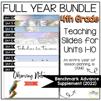 Preview of 4th Grade | FULL YEAR BUNDLE | Benchmark Advance | Teaching Slides