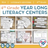 4th Grade FULL YEAR Literacy Centers PRINT AND DIGITAL