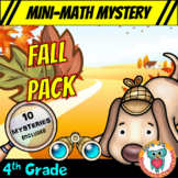 4th Grade Fall Packet of Mini Math Mysteries (Printable & 