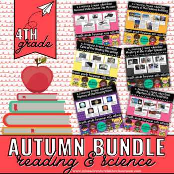 Preview of 4th Grade AUTUMN Reading & Science Learning League Adventure *GROWING BUNDLE*