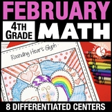 4th Grade February Math Centers Valentine's Day Glyph Craf