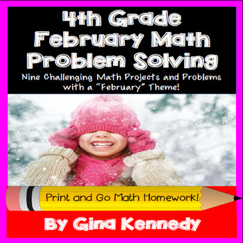 Preview of 4th Grade February Math Projects, Problem-Solving