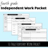 4th Grade February Packet {Morning Work, Independent Workbook}