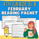4th Grade February Reading Packet Independent Work, Early 
