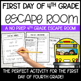 4th Grade First Day of School Escape Room | A Perfect NO P