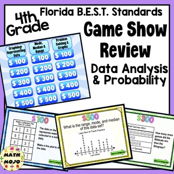 Preview of 4th Grade Florida B.E.S.T. Math Standards Data Analysis & Probability Game Show