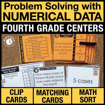 Preview of 4th Grade Florida BEST Math Centers Problem Solving with Numerical Data Practice