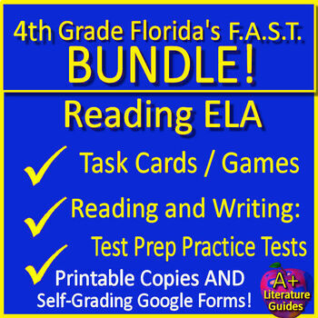 Preview of 4th Grade Florida BEST Standards ELA - PM3 Reading Practice Tests Florida FAST