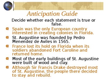 Preview of 4th Grade Florida History Gr 4 France Spain Ribault Menendez Social Studies FL