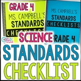 4th Grade Florida Science Standards - Checklist for Progre