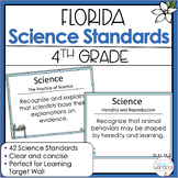 4th Grade Florida Science Standards in blue