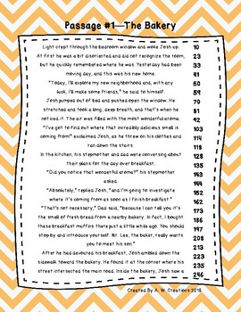 Preview of 4th Grade Fluency Passages with Comprehension Questions FREEBIE