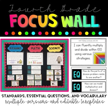 Preview of 4th Grade Focus Wall Bundle