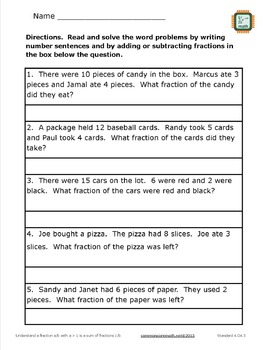 4th Grade Fraction Bundle - 4.NF.1-6 by Common Sense Math | TpT