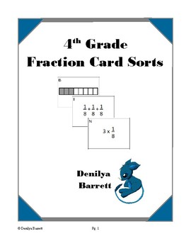 Preview of 4th Grade Fraction Card Sorts
