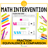 4th Grade Fraction Equivalence and Comparison Math Interve