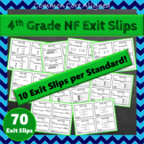4th Grade Fraction Exit Slips/Tickets ★ Common Core Math N